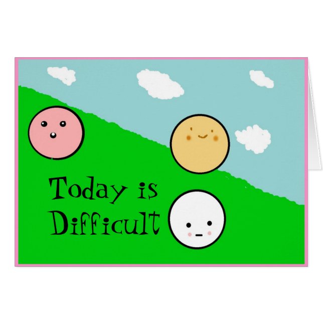 emotionele gezichten, vandaag is moeilijk (Voorkant Horizontaal)