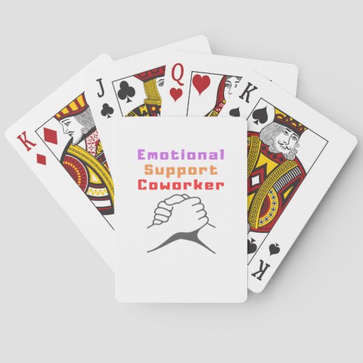 Emotionele hulp beste collega pokerkaarten (Achterkant)