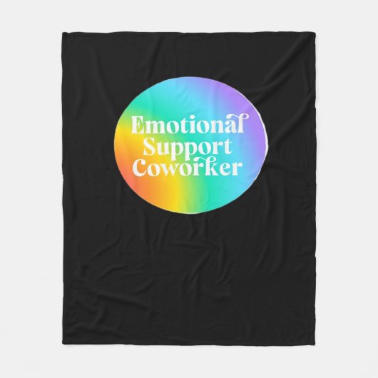Emotionele hulp collega grappig fleece deken (Voorkant)