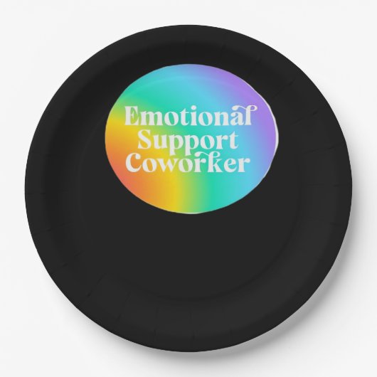 Emotionele hulp collega grappig papieren bordje (Voorkant)