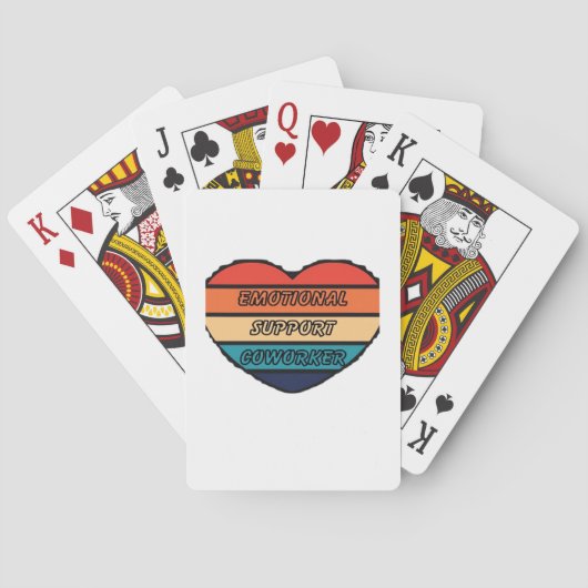 Emotionele hulp collega grappig pokerkaarten (Achterkant)