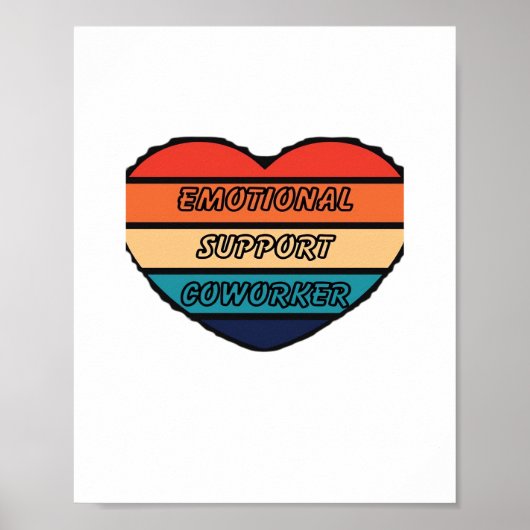 Emotionele hulp collega grappig poster (Voorkant)