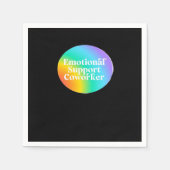 Emotionele hulp collega grappig servet (Voorkant)