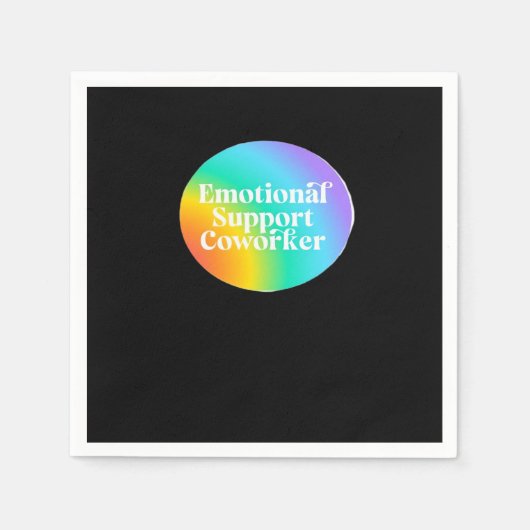 Emotionele hulp collega grappig servet (Voorkant)
