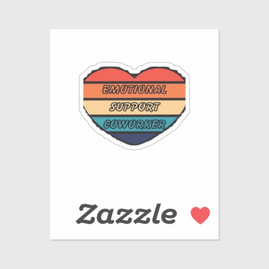 Emotionele hulp collega grappig sticker (Vel)