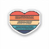 Emotionele hulp collega grappig sticker (Voorkant)