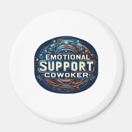 Emotionele hulp collega, typografie Classic Magneet (Voorkant)
