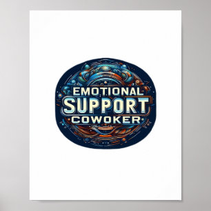 Emotionele hulp collega, typografie Classic Poster
