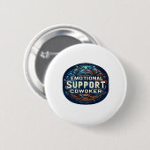 Emotionele hulp collega, typografie Classic Ronde Button 5,7 Cm (Voorkant /achterkant)