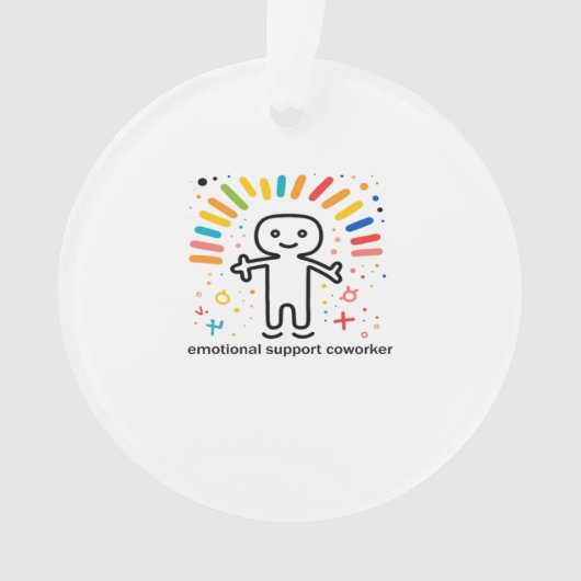 Emotionele hulp collega viraal ornament (voorkant)