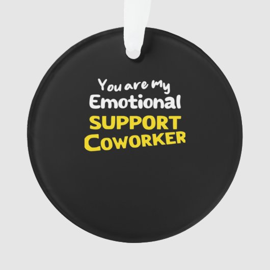 Emotionele hulp collega virale meme ornament (voorkant)