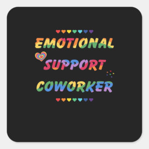 Emotionele hulp collega voor meme viral vierkante sticker