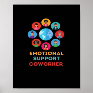 Emotionele hulp collega voor memetrend poster