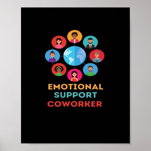 Emotionele hulp collega voor memetrend poster (Voorkant)