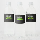 Emotionele hulp Coworker Basic meme Waterfles Etiket (Flessen)