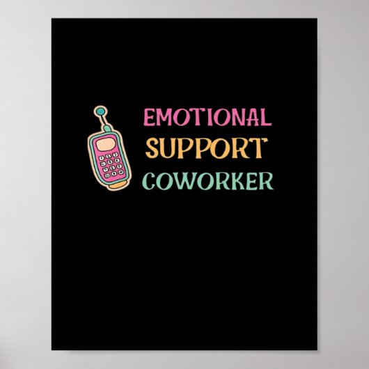 Emotionele hulp Coworker Basic Poster (Voorkant)