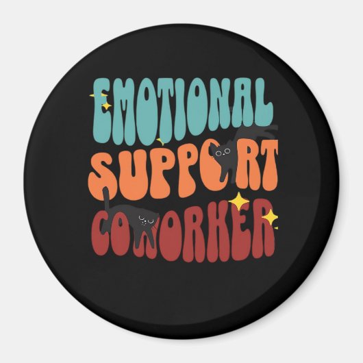 Emotionele hulp Coworker Cat Classic Magneet (Voorkant)