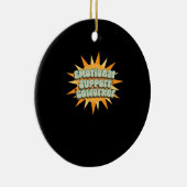 Emotionele hulp Coworker Classic Chill Grappig Keramisch Ornament (Rechts)