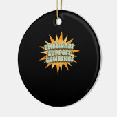 Emotionele hulp Coworker Classic Chill Grappig Keramisch Ornament (Links)