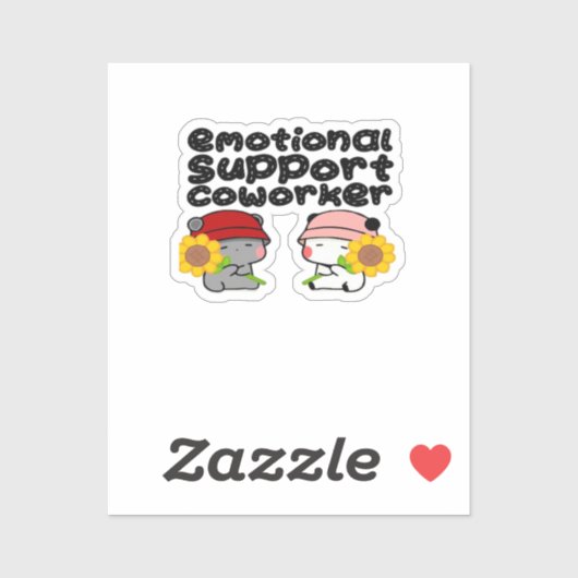 Emotionele hulp Coworker Classic Sticker (Vel)