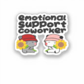 Emotionele hulp Coworker Classic Sticker (Voorkant)