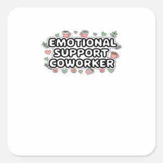 Emotionele hulp Coworker Classic V2 Classic Vierkante Sticker