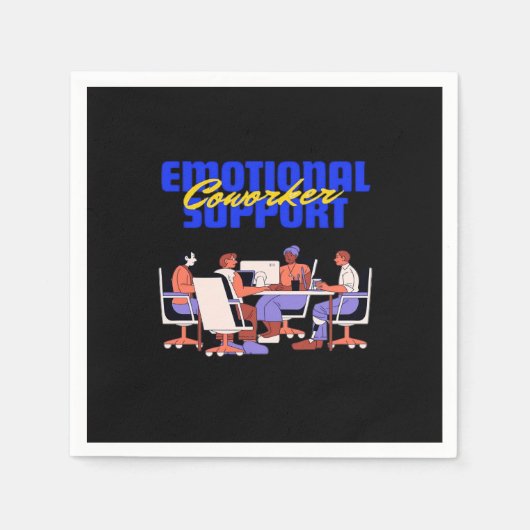Emotionele hulp Coworker Classic voor grappige mem Servet (Voorkant)