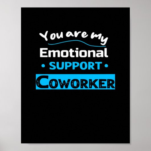 Emotionele hulp Coworker Funny Sloth Poster (Voorkant)