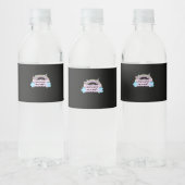 Emotionele hulp Coworker Pastel Rainbow Oversized Waterfles Etiket (Flessen)