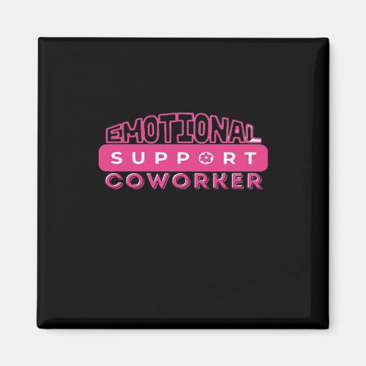 Emotionele hulp Coworker Pink Flower Essential Magneet (Voorkant)