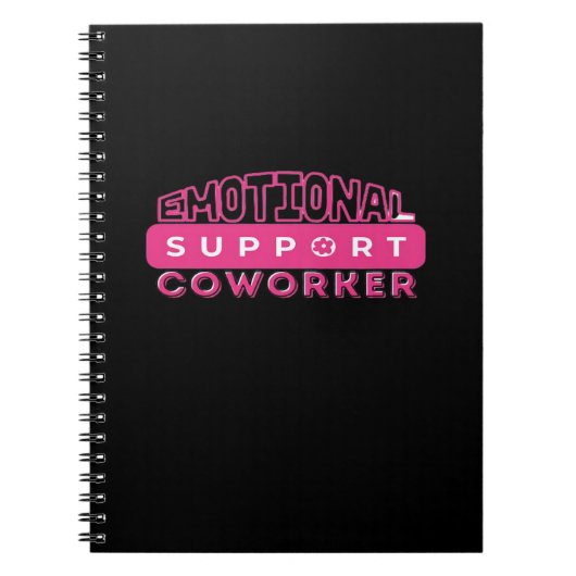 Emotionele hulp Coworker Pink Flower Essential Notitieboek (Voorkant)
