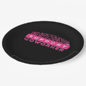 Emotionele hulp Coworker Pink Flower Essential Papieren Bordje (Gekanteld)