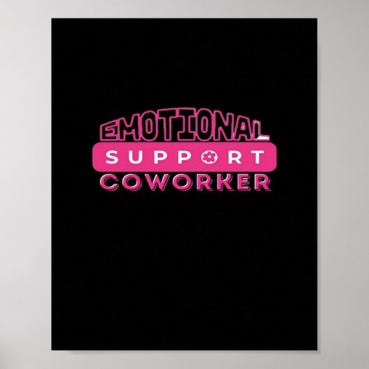 Emotionele hulp Coworker Pink Flower Essential Poster (Voorkant)