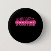Emotionele hulp Coworker Pink Flower Essential Ronde Button 5,7 Cm (Voorkant)