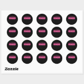 Emotionele hulp Coworker Pink Flower Essential Ronde Sticker (Vel)