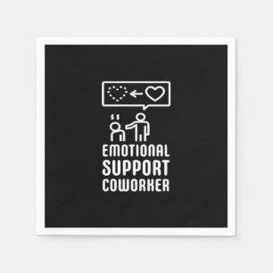 Emotionele hulp Coworker tekst en grafisch ontwerp Servet