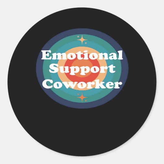 Emotionele hulp Coworker Trend Ronde Sticker (Voorkant)