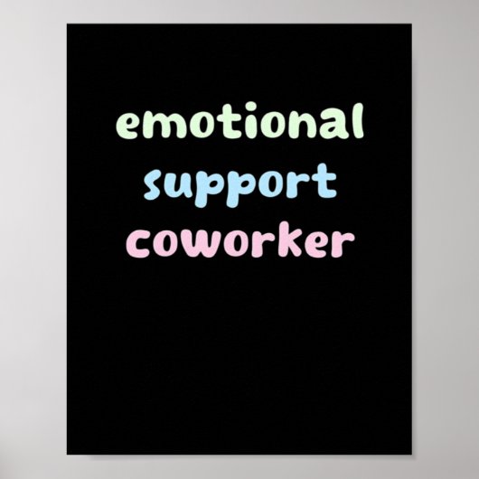 Emotionele hulp Coworker Trending Luiaard Poster (Voorkant)