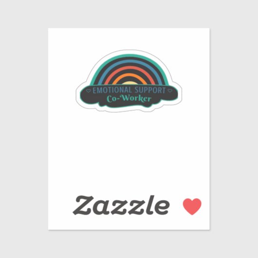 Emotionele hulp Medewerker Werk Bestie Blue Classi Sticker (Vel)