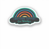 Emotionele hulp Medewerker Werk Bestie Blue Classi Sticker (Voorkant)