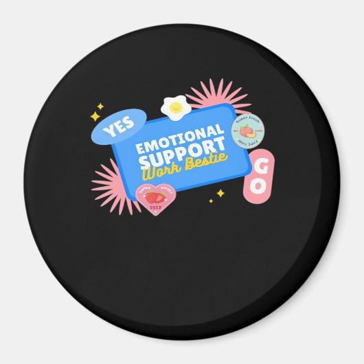 Emotionele Hulp Medewerker - Werk Bestie Kantoor G Magneet (Voorkant)