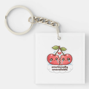 Emotionele Kersen Acryl Sleutelhangers