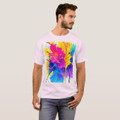 Emotionele kleur splash art t-shirt (Voorkant volledig)