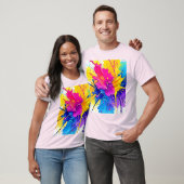 Emotionele kleur splash art t-shirt (Unisex)