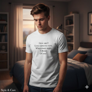 Emotionele liefdescitaat aangepaste valentijnsdag t-shirt