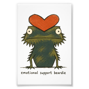 Emotionele Ondersteuning Baardagame Baardagame Kun Foto Afdruk