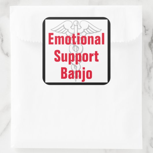 Emotionele Ondersteuning Banjo - Grappige Sticker (Tas)