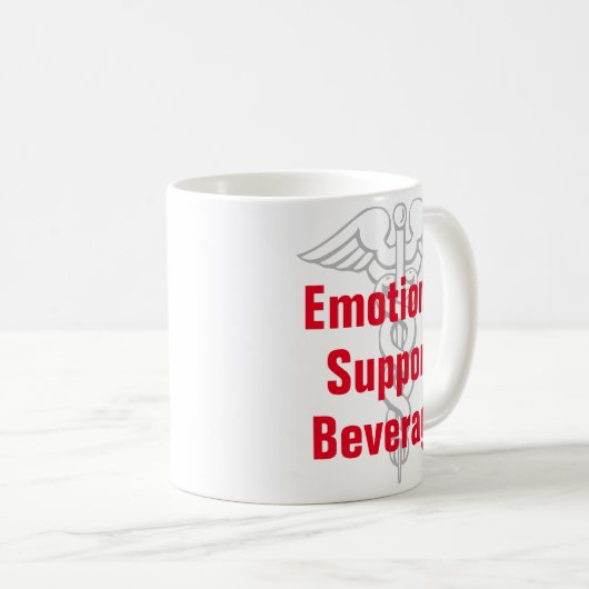 Emotionele ondersteuning Beverage Funny Coffee Mok (Voorkant rechts)