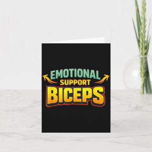 Emotionele Ondersteuning Biceps Grappig Gym Bro Hu Kaart