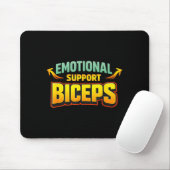 Emotionele Ondersteuning Biceps Grappige Gym Bro H Muismat (Met muis)